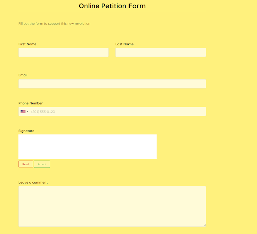 online-petition-form