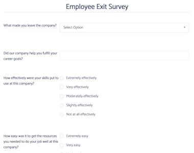Employment Exit Survey