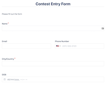 Contest Entry Form