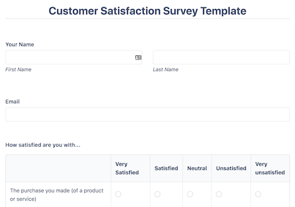 Customer Satisfaction Survey