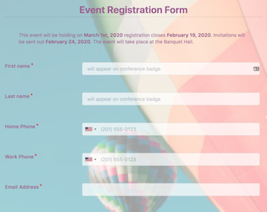 Event Registration Form