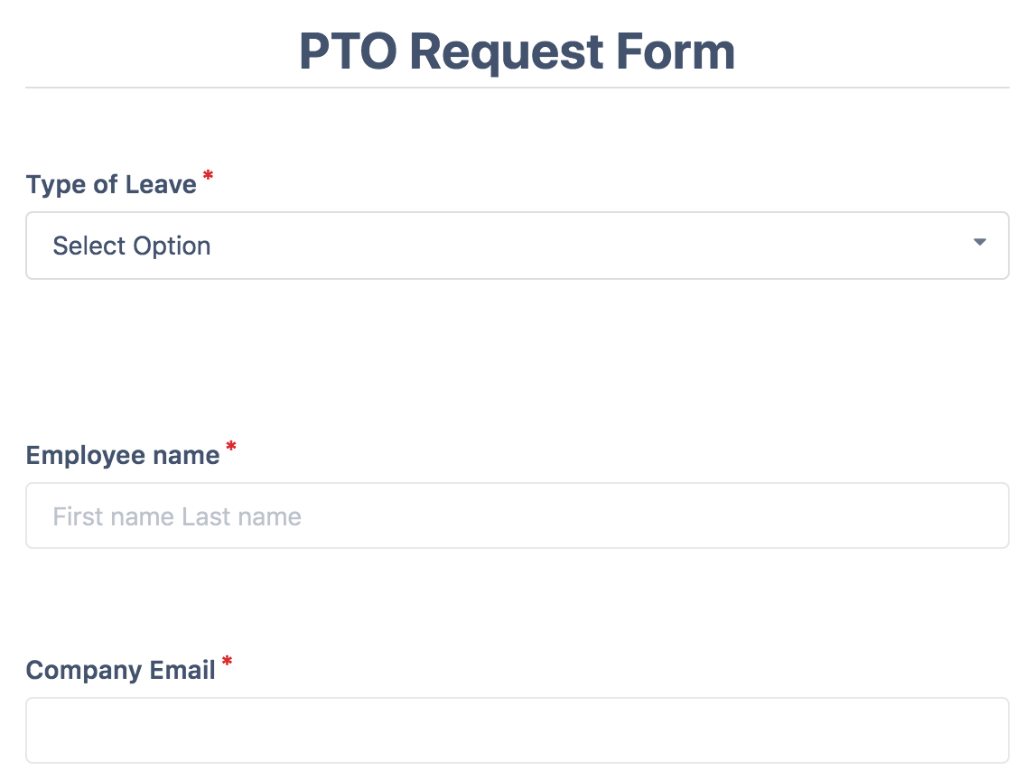 PTO Request Forms