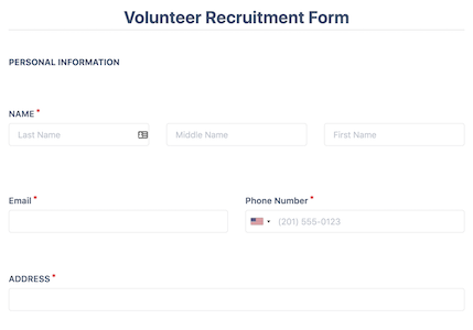 Volunteer Recruitment Form